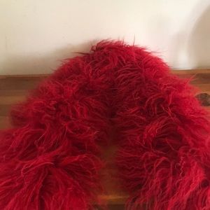 Prada Red Boa